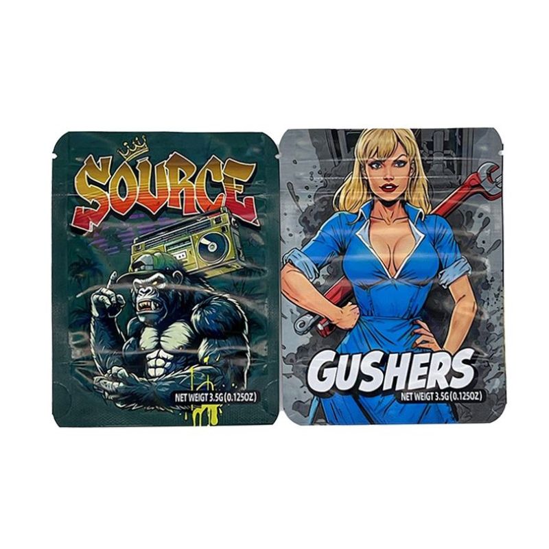 Animated Design 3.5g Mylar Weed Bags
